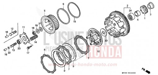 EMBRAYAGE CBR600FN de 1992